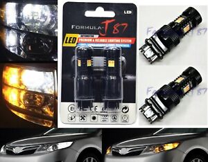 LED Switchback Light 3030 White Amber 3157 Two Bulbs Front Turn Signal DRL C