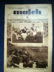 MATCH Intran 177 RUGBY Irlande France ACROBATIE Golnykoff MARINE Voile SKI 1930 - Picture 1 of 1