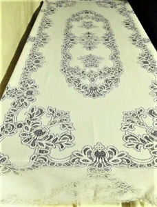 Artistry Ecru Lace Tablecloth 88 X 60 Wedding Diningroom Kitchen Wedding - Picture 1 of 8