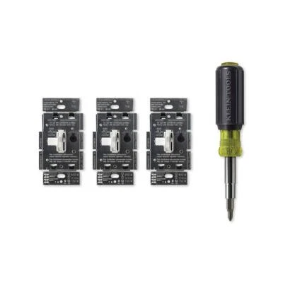 Toggler LED+ Dimmer Switch for Dimmable LEDs, White, Klein 11-in-1 Multi Bit and - Image 1 of 4