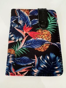 Desigual Passport Cover Holder Keeper Tropical Bird Of Paradise Snap Closure - Picture 1 of 7