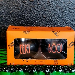 Rae Dunn Artisan Collection Halloween EEK! BOO! Salt & Pepper Shakers - Picture 1 of 6