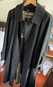 BURBERRY Trench Coat Authentic BURBERRY LONDON England Long Black 42L - Picture 1 of 10