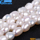 Pink White Purple Freshwater Pearl Rice Beads Jewelry Making 15" 5-6x6-8mm 