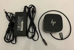 Estación de acoplamiento HP Thunderbolt 120W G2 HSN-iX01 con adaptador de CA de 120w probado - Imagen 1 de 6