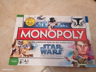 Monopoly star wars the clone wars jeu de société parker hasbro collectors pions - Photo 1/3