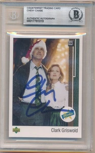 CHEVY CHASE 1989 UPPER DECK VARIATION CUSTOM SIGNED AUTOGRAPH CARD BGS AUTO SP - Picture 1 of 2