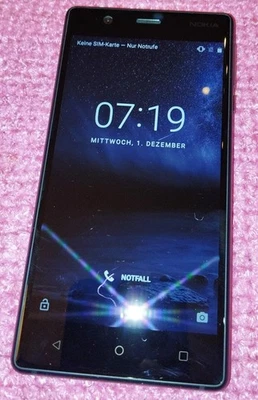 NOKIA 3 - TA-1020 - SMARTPHONE / HANDY - schwarz - LTE - Quad-Core - 16 GB - Bild 1 von 4