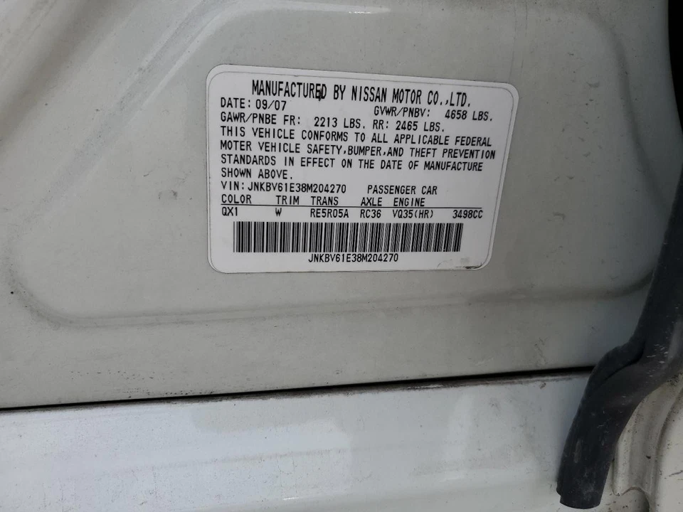 Conjunto de filtro de aire derecho usado se adapta a: Infiniti G35 VQ35HR 2008 a 12/09 derecho Foto 1 de 4