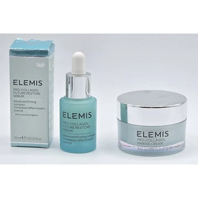 Suero reafirmante ELEMIS Pro-Collagen FUTURE RESTORE 0,5 OZ y crema marina 1 oz Foto 1 de 4