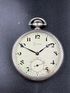 Vintage Zenith pocket watch solid silver case - Imagen 1 de 5