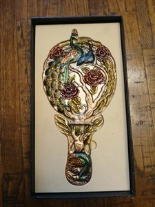 Benesifit Antik Stil Spiegel mit Pfau verziert Emaille - Bild 1 von 3
