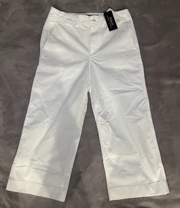 NWT Polo Ralph Lauren White Wide Leg Pants Size 4 - Picture 1 of 3