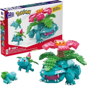 MEGA Pokemon Building Toy Kit Bulbasaur Set with 3 Action Figures (622 Pieces) - Picture 1 of 6