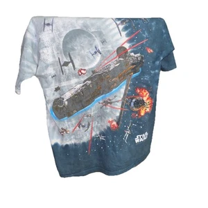 1997 Vintage Liquid Blue Star Wars Shirt Erwachsene XL Film All Over Print Herren 90s - Bild 1 von 7