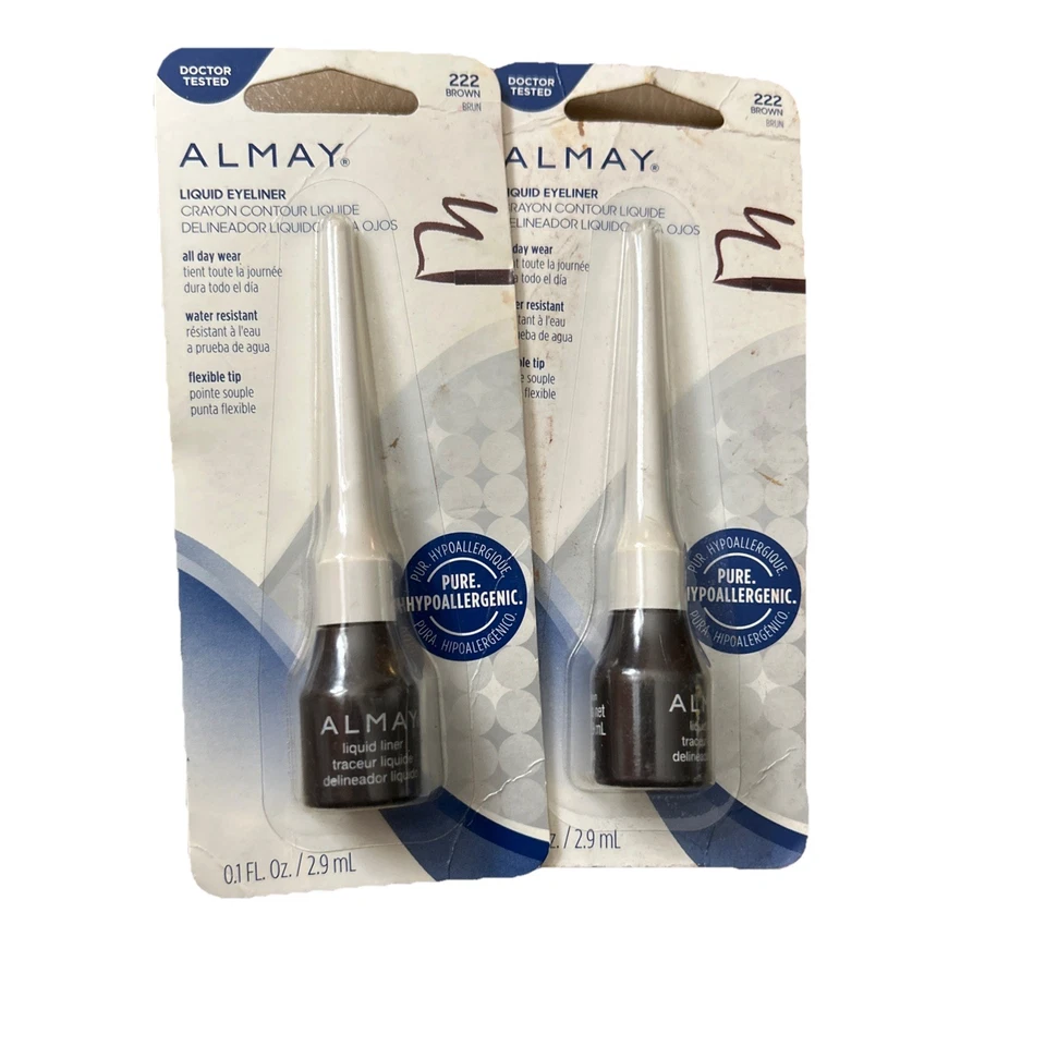 Жидкая подводка для глаз Almay Brown 222 с гибким наконечником - упаковка 2 шт.! - Изображение 1 из 1