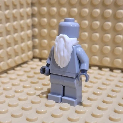 New LEGO Minifigure Parts Long Beard white, Santa Old Man 10052 - image 1 of 4