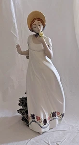 Rare Large Zaphir by Lladro Matte Figurine–Lady with Flower-c.1975-80–44cm Tall - Picture 1 of 16