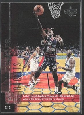 Clyde Drexler 1997-98 Upper Deck #43 Houston Rockets - Image 1 of 2
