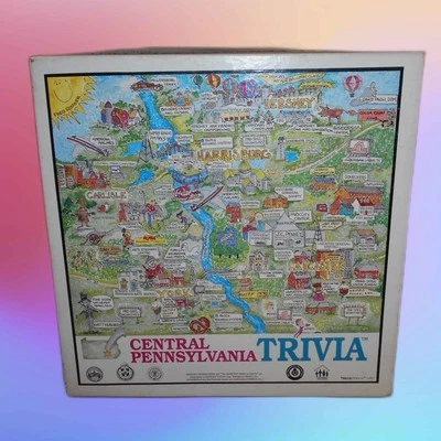 Vintage 1992 Central Pennsylvania Trivia Game by MetrOtrivia Harrisburg Hershey - Image 1 of 4