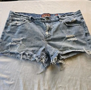 Lucky Brand Shorts Damen 14/32 Washed Blue The Cut Off Zip Fly Denim - Bild 1 von 12