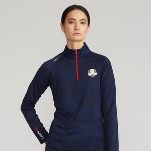 Camisa RLX Ralph Lauren Ryder Cup Malla Camuflada Jacquard Mujer Golf 1/4 Cremallera Talla M - Imagen 1 de 13