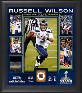 R. Wilson Seahawks SB XLVIII Champs Framed 15x17 Collage w/GU
