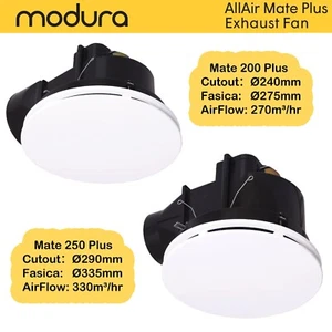 Modura AllAirMate Plus Round Ceiling Mounted Exhaust Fan Bathroom Toilet kitchen - Picture 1 of 8