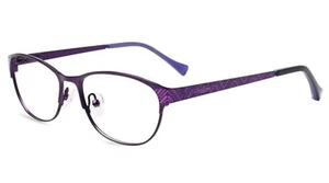 LUCKY BRAND WAVES PURPLE CAT EYE WOMENS AUTHENTIC EYEGLASSES RX 53-16-135 MM NEW - Picture 1 of 4
