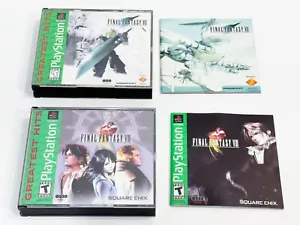 Final Fantasy 7 8 Lotto VII VIII PS1 PlayStation 1 Greatest Hits Bundle Completo - Foto 1 di 6