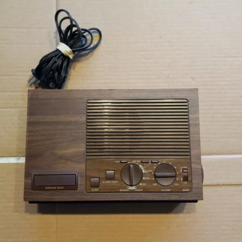 Sony Dream Machine FM/AM Digital Clock Radio ICF-C70W Simulated Wood Cover