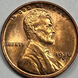 1930-D Uncirculated Lincoln Wheat Cent - #14044 - Picture 1 of 2