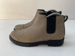 Sorel Damen Beige Leder Pull On Chelsea Stiefeletten Schuhe UK 4 EUR 37 -A89 - Bild 1 von 7