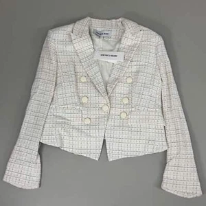 VERONICA BEARD Women's Diego Dickey Jacket Sz-12 Ivory/Multi 2406TW651509 - Picture 1 of 24