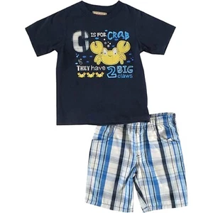 Kids Headquarters Toddler Boys 2 Piece "C is for Crab" T-Shirt & Shorts Set-NEW - Picture 1 of 3
