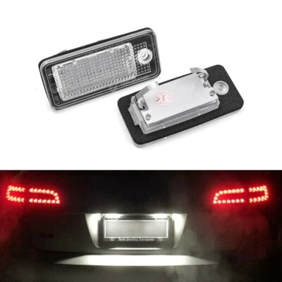 For Audi A3/S3/A4/S4 B6/S4 B7/A6/C6 S6/A8/S8/Q7/RS4/RS6 LED License Plate Light  - Imagem 1 de 4