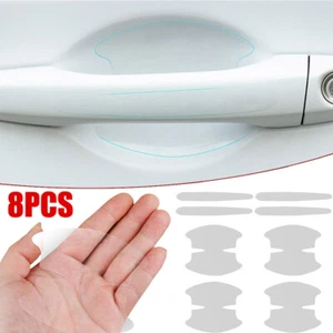 8x Clear Car Door Handle Bowl Sticker Anti-scratch Films Protector Accessories - Foto 1 di 12