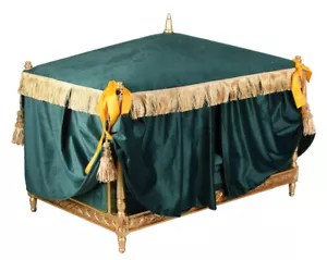 Hundebett Barock Katzenbett Antik Himmelbett Hundekissen Hundehöhle Katzenhöhle - Bild 1 von 4