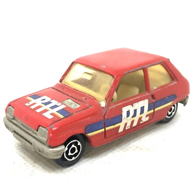 Majorette Renault 5 No. 257 RTL Red Made In France 1:55 - Image 1 of 4