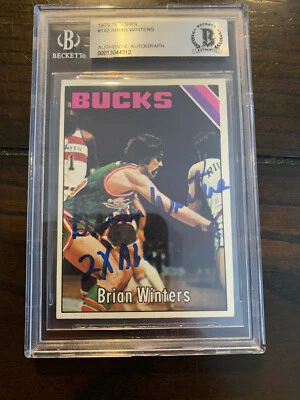 Brian Winters 1975-76 Topps #143 RC Auto Signed Beckett Authen Encased Gamecocks - Image 1 of 3