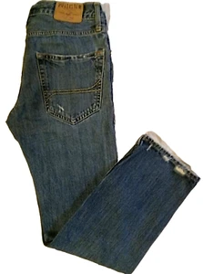 Hollister VTG Mens Straight Cut Button Fly Distressed Blue Jeans 32 x 30 A289 - Picture 1 of 4