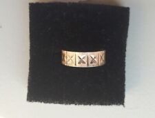 Vintage Ring Wedding Cross Eternity Band Wrap Solid Silver size L