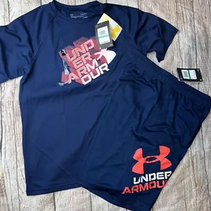 Under Armour Youth Large (14/16) Navy Blue Outfit Set NEW - Picture 1 of 1