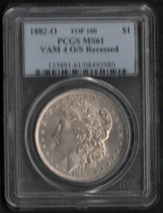MALACK 1882-O Morgan Dollar VAM 4 O/S Recessed PCGS MS 61 coin86 - Picture 1 of 2