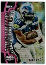 2023 Panini Certified Calling Cards Mirror Pink DK Metcalf /199 Seattle Seahawks
