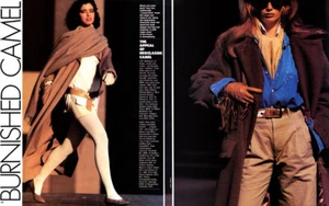 1986 Marc Hispard Karen Alexander 6-page MAGAZINE EDITORIAL Burnished Camel - Picture 1 of 3