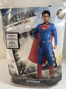Superman Costume Muscle Chest Child Size Medium 8-10 Dress-up Embroidered Cape - Picture 1 of 13