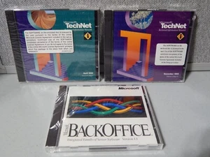 1995 NEW SEALED Microsoft Back Office 1.5 & TechNet Nov 1995 + April 1996 CD ROM - Picture 1 of 7