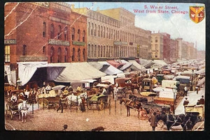 1910 Argenta MT USA Picture Postcard Cover South Water street Chicago - Picture 1 of 2