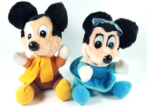 Vintage Disney MICKEY'S CHRISTMAS CAROL Stuffed Plush Toys (Mickey & Minnie) 7" - Picture 1 of 13